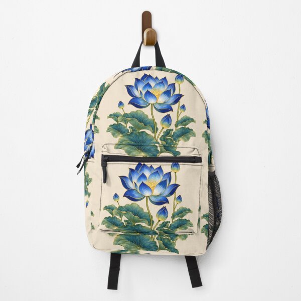 Item preview, Blue Lotus Pichwai Art - Indian Folk Art designed and sold by ShreecreatE.