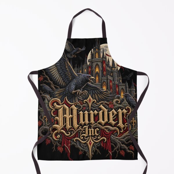 Item preview, Gothic Raven Castle “Murder Inc” Medieval Embroidered Dark Fantasy Design designed and sold by Emoji Emblems.