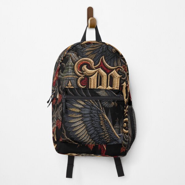 Item preview, Gothic Raven Castle “Murder Inc” Medieval Embroidered Dark Fantasy Design designed and sold by Emoji Emblems.