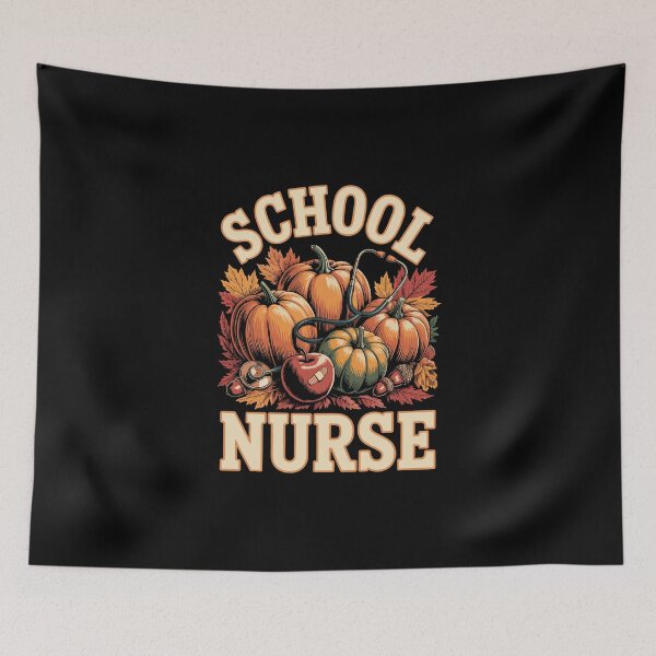 Item preview, School Nurse Fall Season – Autumn Pumpkins Apple Bandage Art designed and sold by jkrphoto.