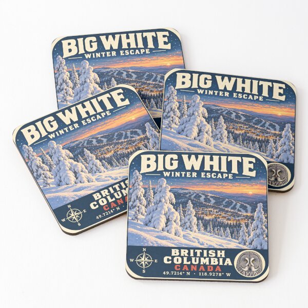 Item preview, Big White Winter Escape – British Columbia Canada Retro Travel designed and sold by naturalsurvival.