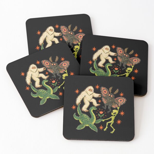 Item preview, Cryptid Friends Mothman Bigfoot Nessie Alien Vintage Weirdcore designed and sold by Byhergawaa.