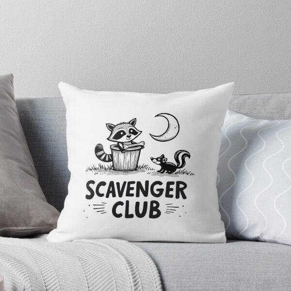 Item preview, Scavenger Club Raccoon Skunk Trash Panda Tee designed and sold by Nalvie Studio.