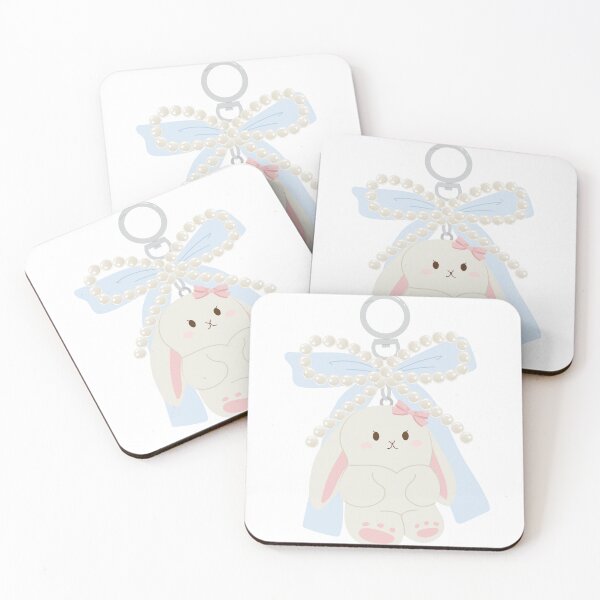 Item preview, Sweet White Rabbit Keychain with Pearl Bow designed and sold by AnimaliaStar.