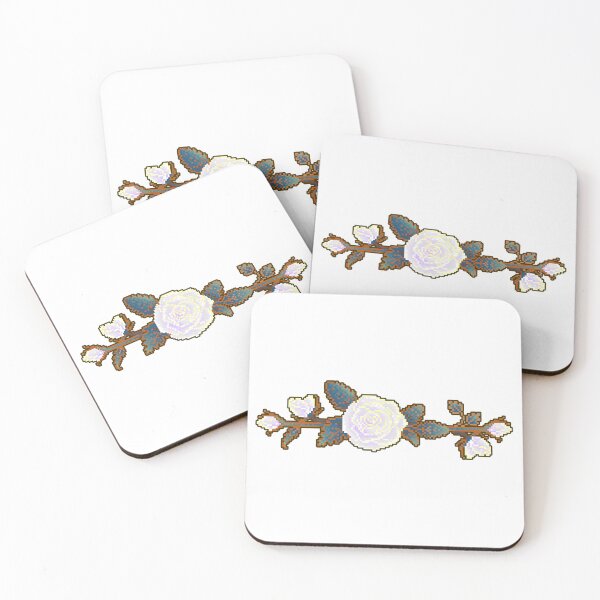 Item preview, Pixel White Rose Sticker designed and sold by EveKrystall.