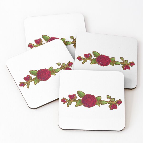 Item preview, Pixel Red Rose Sticker designed and sold by EveKrystall.