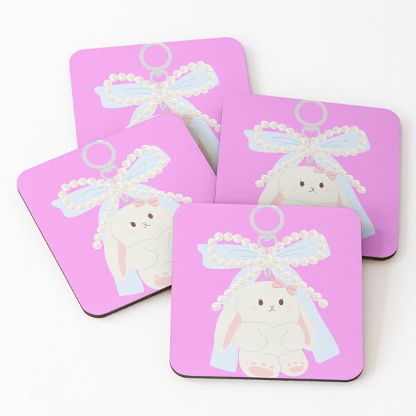 Item preview, Sweet White Rabbit Keychain with Pearl Bow designed and sold by AnimaliaStar.