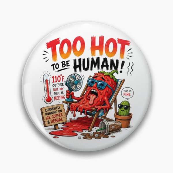 Item preview, Too Hot To Be Human Melting Pepper Design designed and sold by rocknrollstyles.