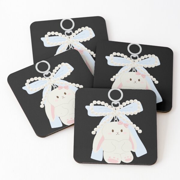Item preview, Sweet White Rabbit Keychain with Pearl Bow designed and sold by AnimaliaStar.