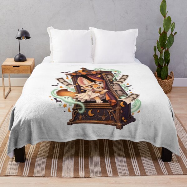 Item preview, Cute Fennec Fox Haunted Photo Booth Halloween Animal Art for Shirts Stickers Mugs and Gifts designed and sold by Oddly Tiny Zoo.