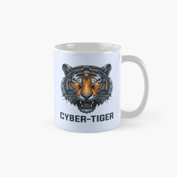 Item preview, Cyber Tiger Futuristic Cyberpunk Predator Art designed and sold by Shopyshivangi.