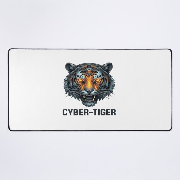 Item preview, Cyber Tiger Futuristic Cyberpunk Predator Art designed and sold by Shopyshivangi.