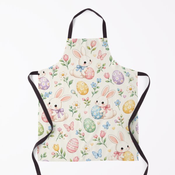 Item preview, Pastel Easter Bunny Garden – Cute Rabbits and Floral Easter Eggs Pattern designed and sold by HO•Designs.
