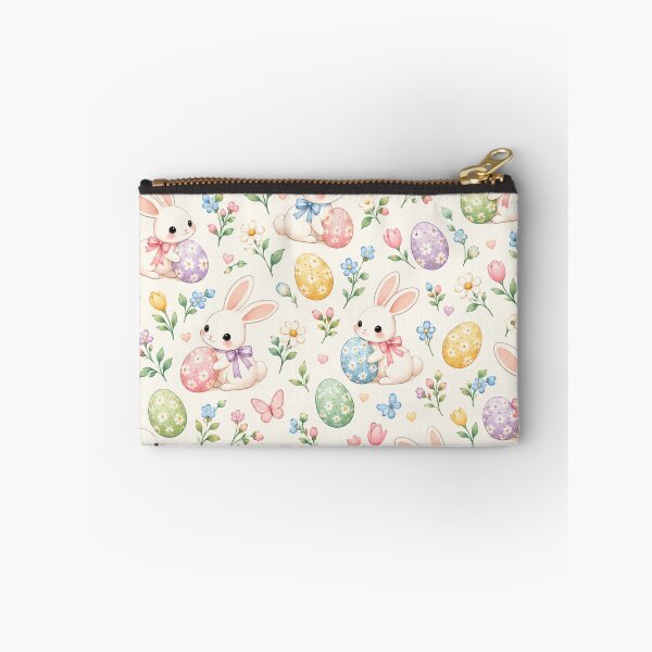 Item preview, Pastel Easter Bunny Garden – Cute Rabbits and Floral Easter Eggs Pattern designed and sold by HO•Designs.