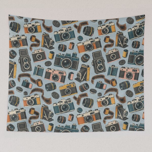 Item preview, Retro Analog Cameras Photography Pattern designed and sold by frumixart.