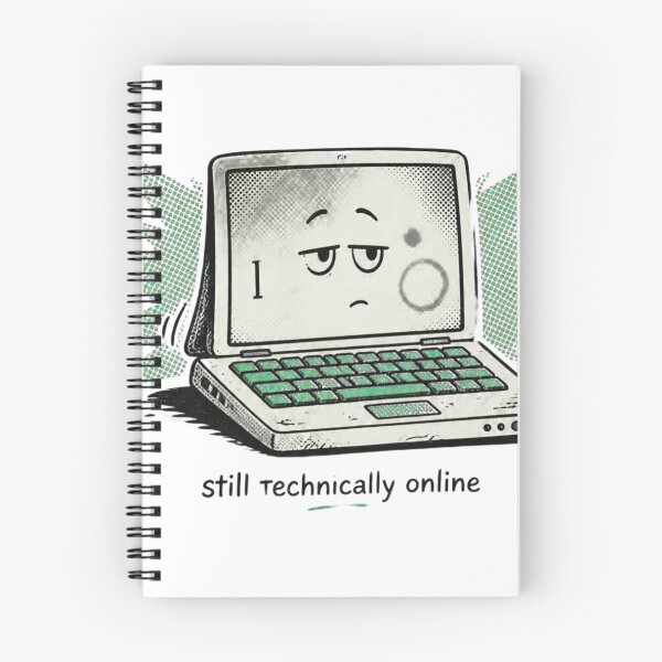 Item preview, Still Technically Online Funny Retro Laptop T-Shirt designed and sold by Subrat Art & Design.