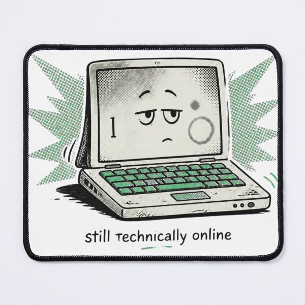 Item preview, Still Technically Online Funny Retro Laptop T-Shirt designed and sold by Subrat Art & Design.