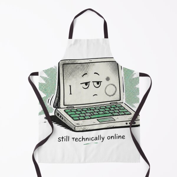 Item preview, Still Technically Online Funny Retro Laptop T-Shirt designed and sold by Subrat Art & Design.