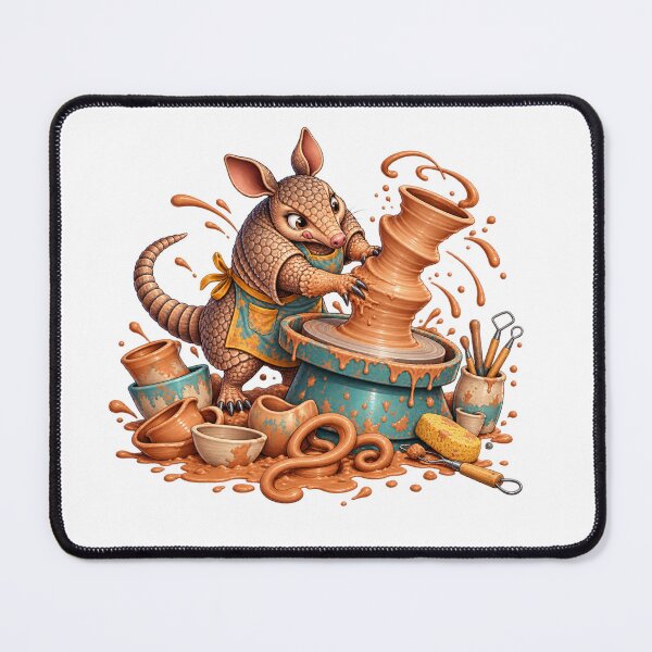 Item preview, Funny Armadillo Pottery Wheel Clay Chaos Animal Art for Shirts Stickers Mugs and Gifts designed and sold by Oddly Tiny Zoo.