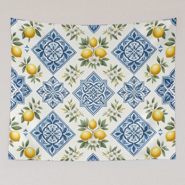 Item preview, Mediterranean Lemon Ceramic Tile Pattern designed and sold by Sybille-Yates.