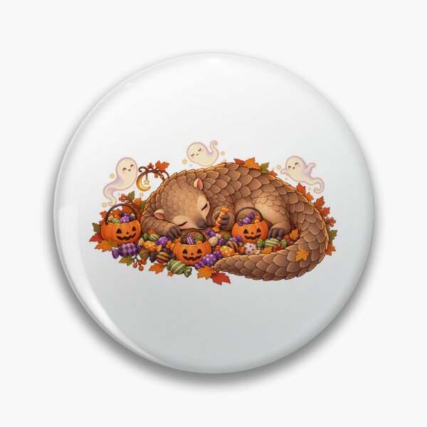 Item preview, Sleepy Pangolin Halloween Candy Sorting Animal Art for Shirts Stickers Mugs and Gifts designed and sold by The Tired Animal Club.