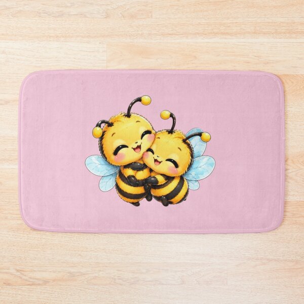 Item preview, Cute Kawaii Bee Couple – Sweet Bumblebee Love designed and sold by MushArtist.