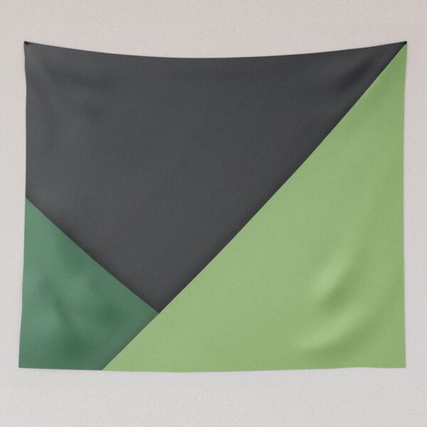 Item preview, Green Charcoal Geometric Triangle Minimalist Abstract designed and sold by Mindful Wall Art Studio.