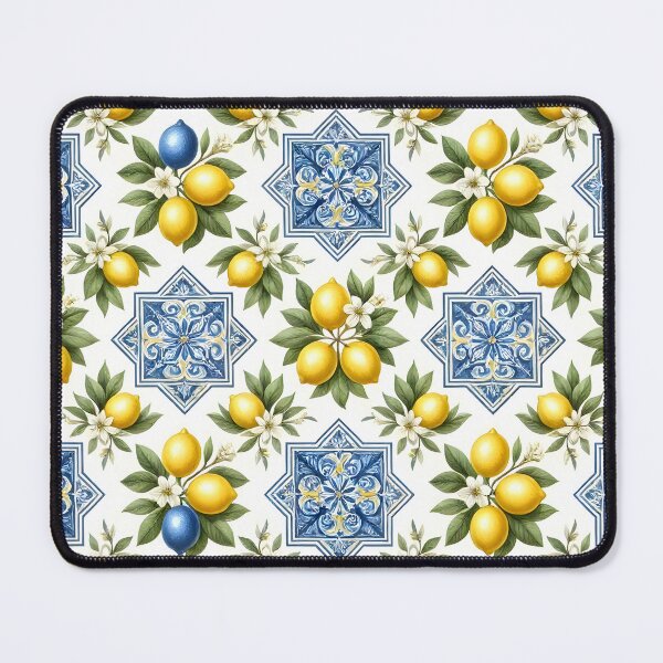 Item preview, Mediterranean Lemon Ceramic Tile Pattern designed and sold by Sybille-Yates.