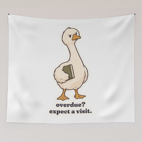 Item preview, Stern Librarian Goose Overdue Expect a Visit designed and sold by OuqCreations.