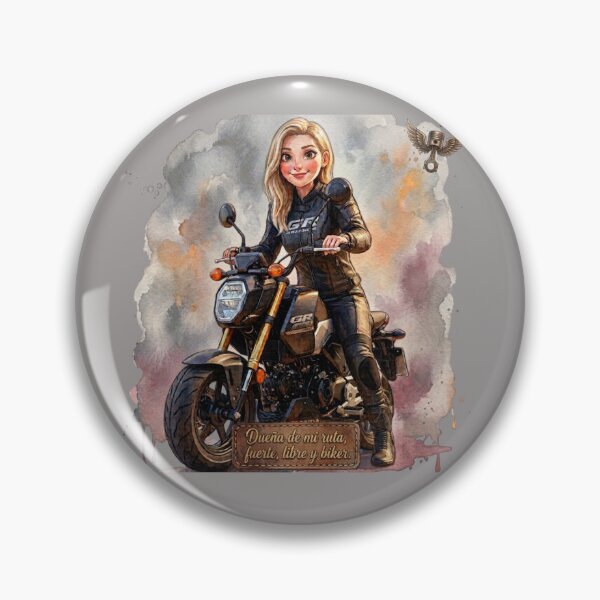 Item preview, Biker Girl - Owner of My Route, Strong, Free, and Biker / Motorcycle Woman Watercolor designed and sold by EfectoCreativo.