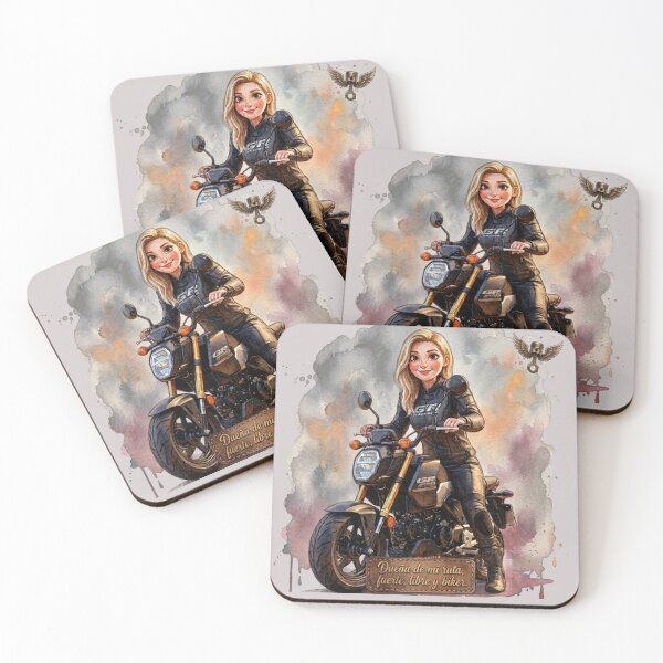 Item preview, Biker Girl - Owner of My Route, Strong, Free, and Biker / Motorcycle Woman Watercolor designed and sold by EfectoCreativo.