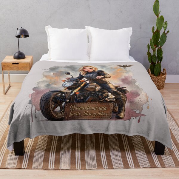 Item preview, Biker Girl - Owner of My Route, Strong, Free, and Biker / Motorcycle Woman Watercolor designed and sold by EfectoCreativo.
