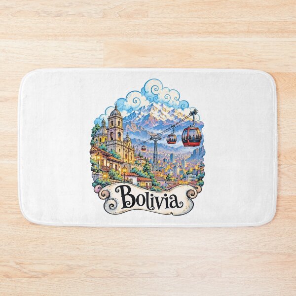 Item preview, La Paz Bolivia Cable Cars and Andes Mountains designed and sold by EdwinkOne.