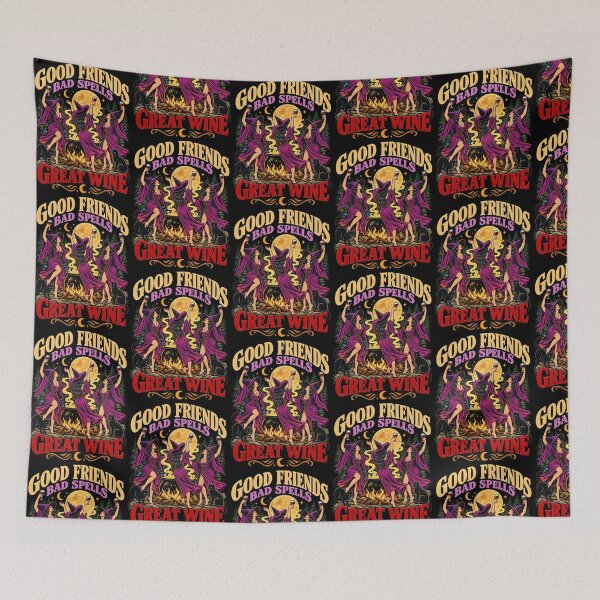 Item preview,  Witchys   Good Friends Bad Spells Great Wine designed and sold by TeeARTHY.