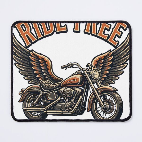 Item preview, Ride Free Biker Vintage Motorcycle Wings T-Shirt designed and sold by EverydayBadge.