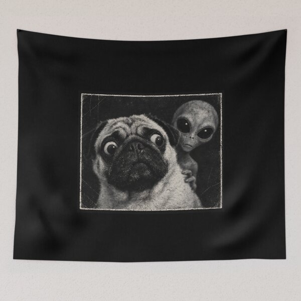 Item preview, Pug Alien Selfie designed and sold by a-turner-paint.