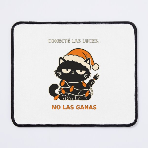Item preview, Grumpy cat tangled up in Christmas lights without enthusiasm designed and sold by Honu2025.