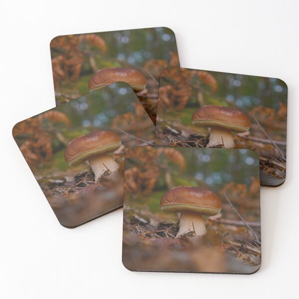 Item preview, Fresh Brown Cap Mushroom Growing on Forest Floor in Autumn designed and sold by Shemski.