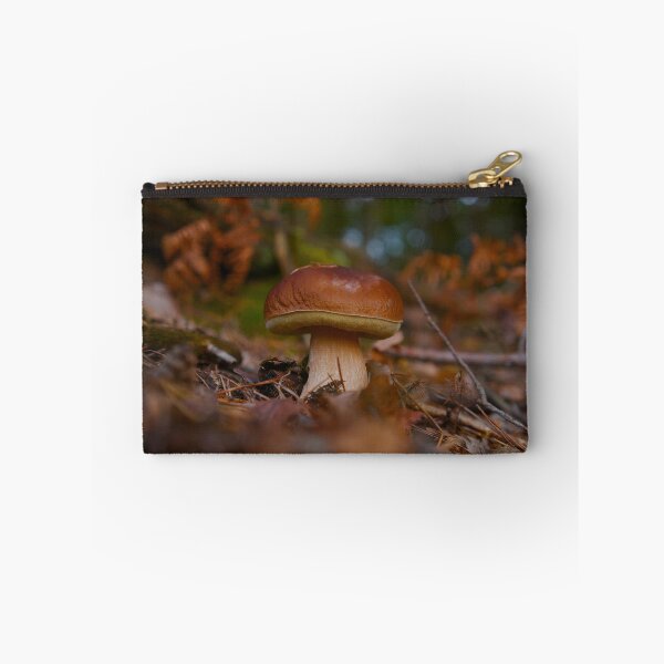 Item preview, Fresh Brown Cap Mushroom Growing on Forest Floor in Autumn designed and sold by Shemski.
