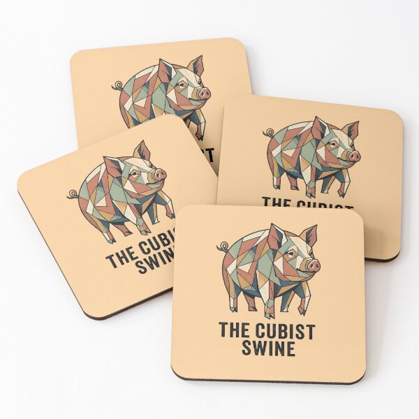 Item preview, Cubist swine - Funny pig in cubist style designed and sold by ParadoxParadox.