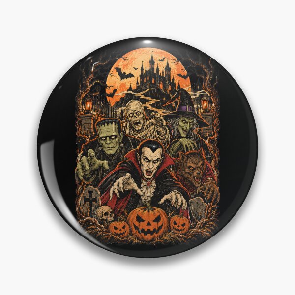 Item preview,  Vintage Halloween Classic Horror Monster Gathering designed and sold by TeeARTHY.
