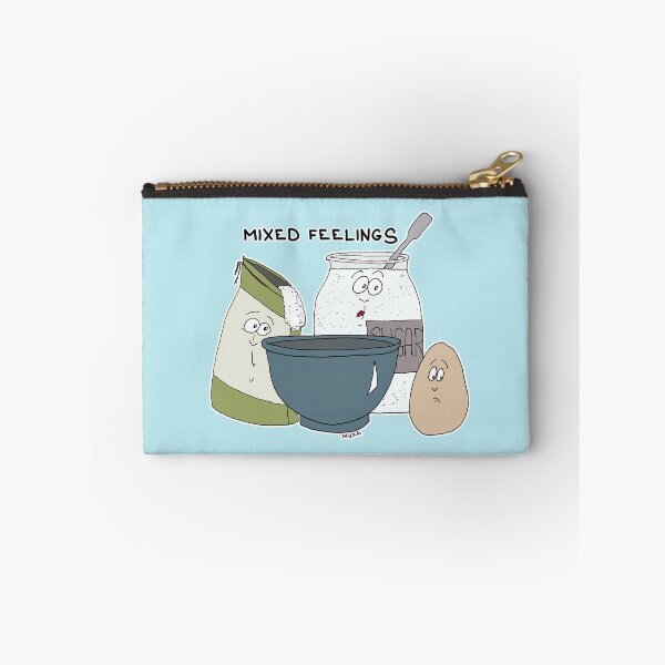 Item preview, Mixed Feelings Sticker | Funny Baking Kitchen Visual Pun designed and sold by MyxaART.