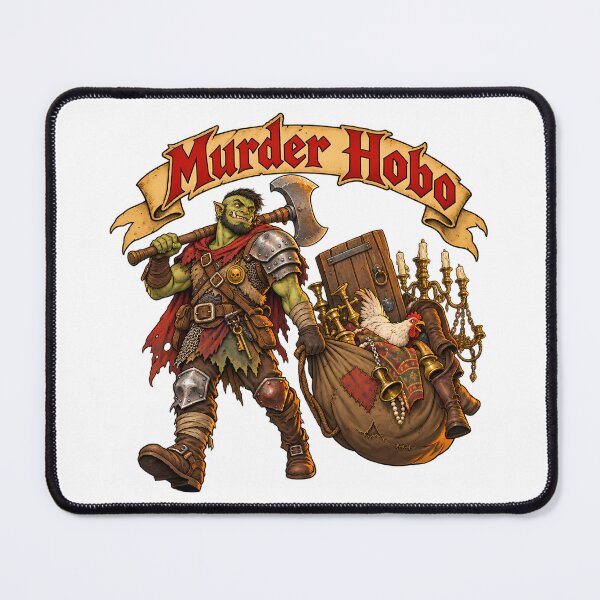 Item preview, Murder Hobo Half-Orc Hauling Stolen Loot designed and sold by bwanaboards.