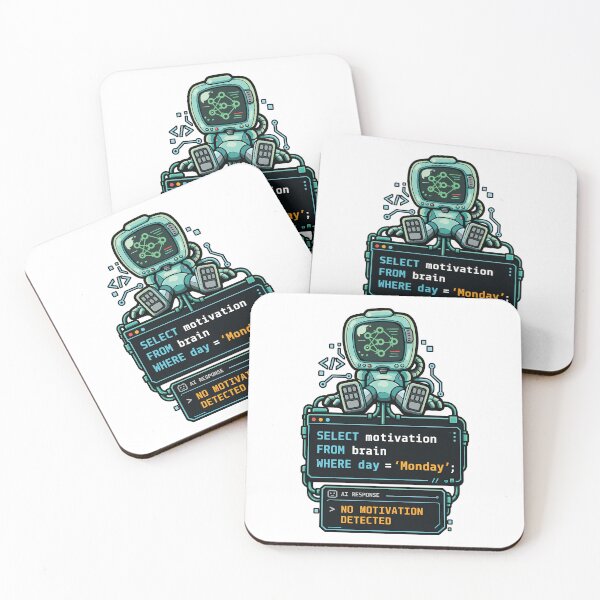 Item preview, No Motivation Detected — Funny Coding Robot designed and sold by digijob.