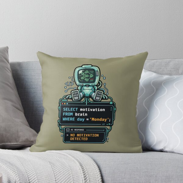 Item preview, No Motivation Detected — Funny Coding Robot designed and sold by digijob.