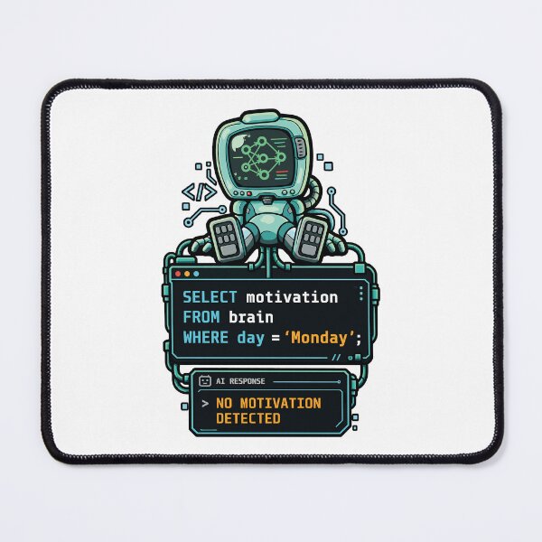 Item preview, No Motivation Detected — Funny Coding Robot designed and sold by digijob.