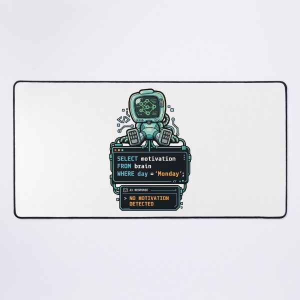 Item preview, No Motivation Detected — Funny Coding Robot designed and sold by digijob.