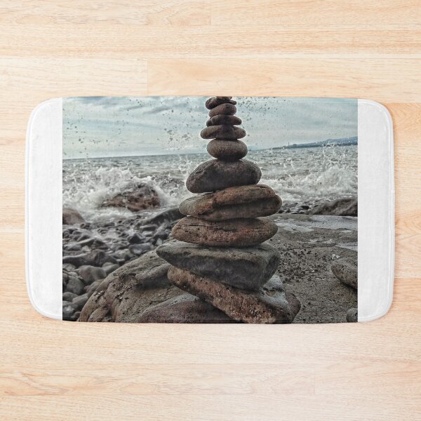 Item preview, Stacked Zen Stones On Ocean Beach designed and sold by Luxxe87.