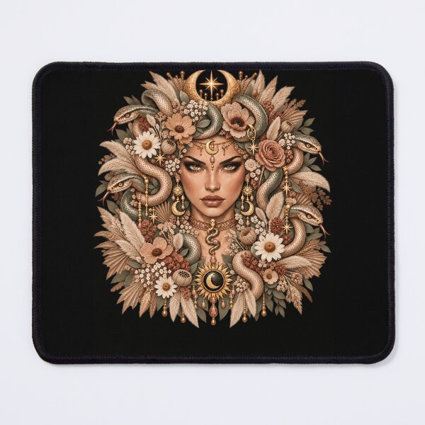 Item preview, Medusa Celestial Goddess – Boho Botanical Greek Mythology Snake Woman Design designed and sold by PosiMCreations.