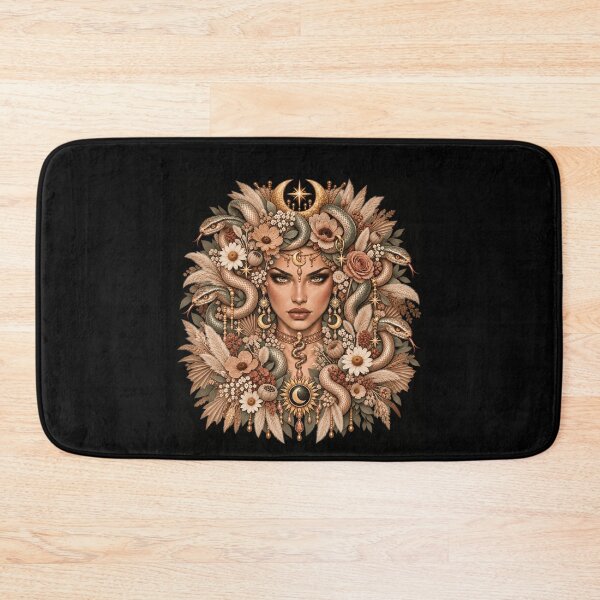 Item preview, Medusa Celestial Goddess – Boho Botanical Greek Mythology Snake Woman Design designed and sold by PosiMCreations.